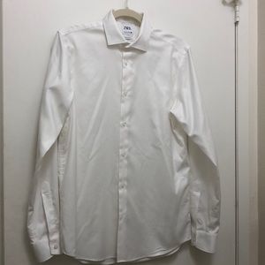 Zara Regular Fit White Dress Shirt